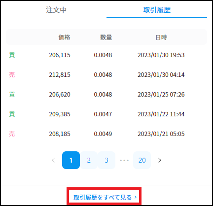 自動売買おてがるトレード取引履歴の確認方法 – support.zaif